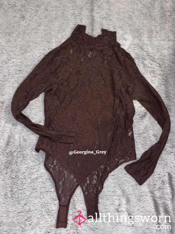 Brown Lace Bodysuit