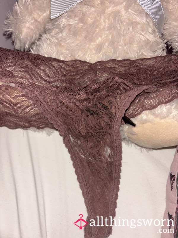 Brown Lace Brazilian Panties Worn For 3 Days Straight During Ovulation