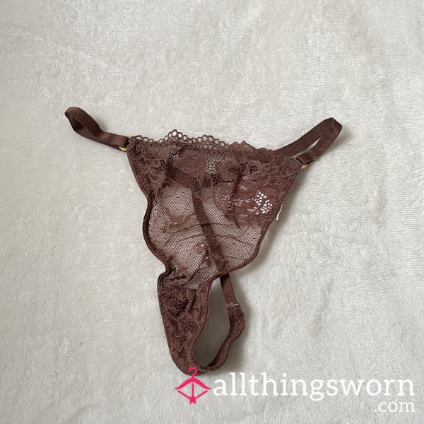 Brown Lace G String 🤎