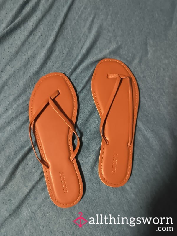 Brown Old Navy Flip Flops