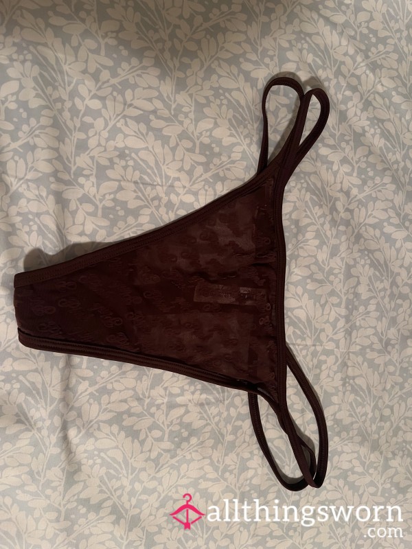 Brown Sheer Thong