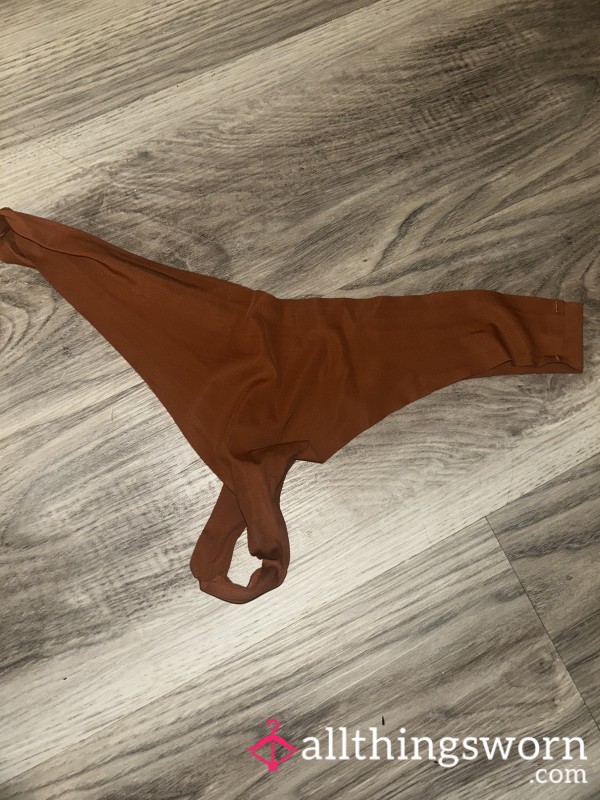 Brown Silky Thong