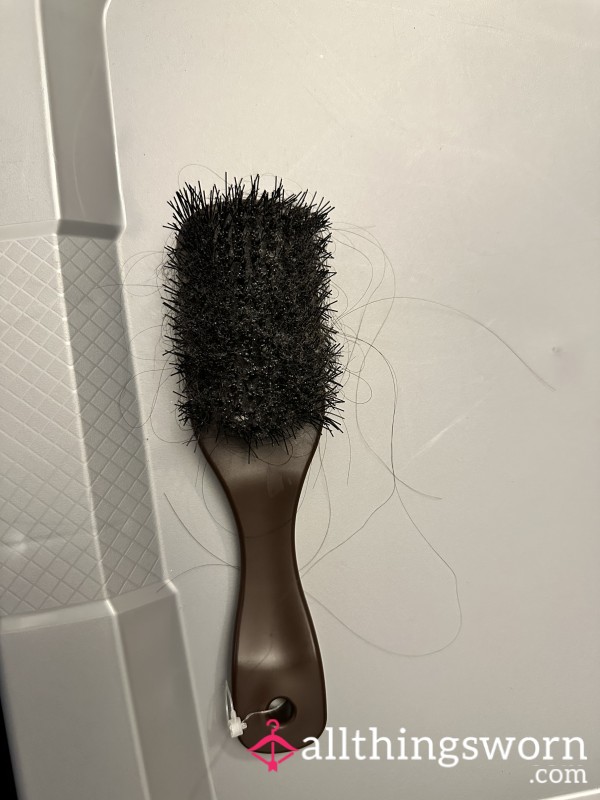 Brown Used Hairbrush