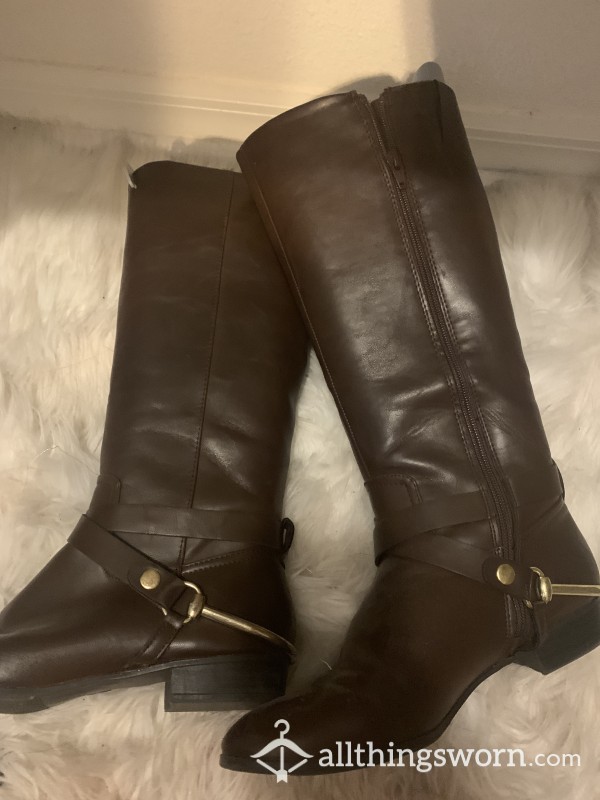 Brown Vegan Riding Boots