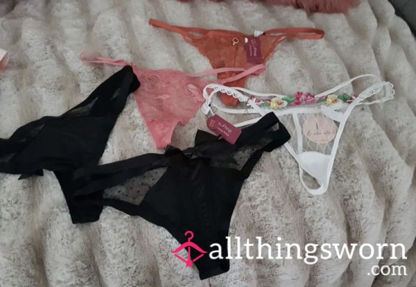 Bundle Deal Of Pantries Inc Thongs , Sold Single Or Bundle Deal / Read Description For Options Eg. Videos