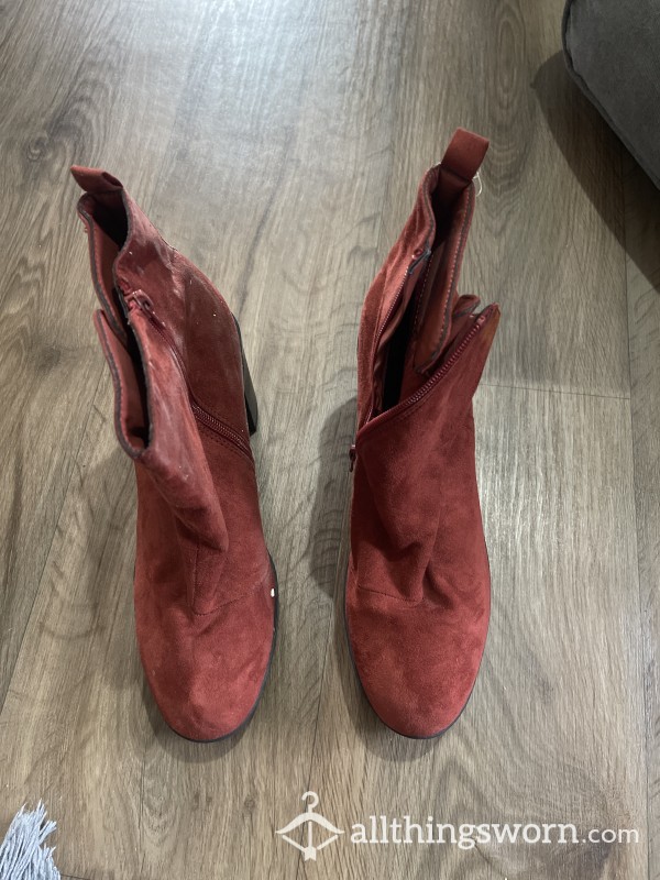 Burgundy Boot Heels