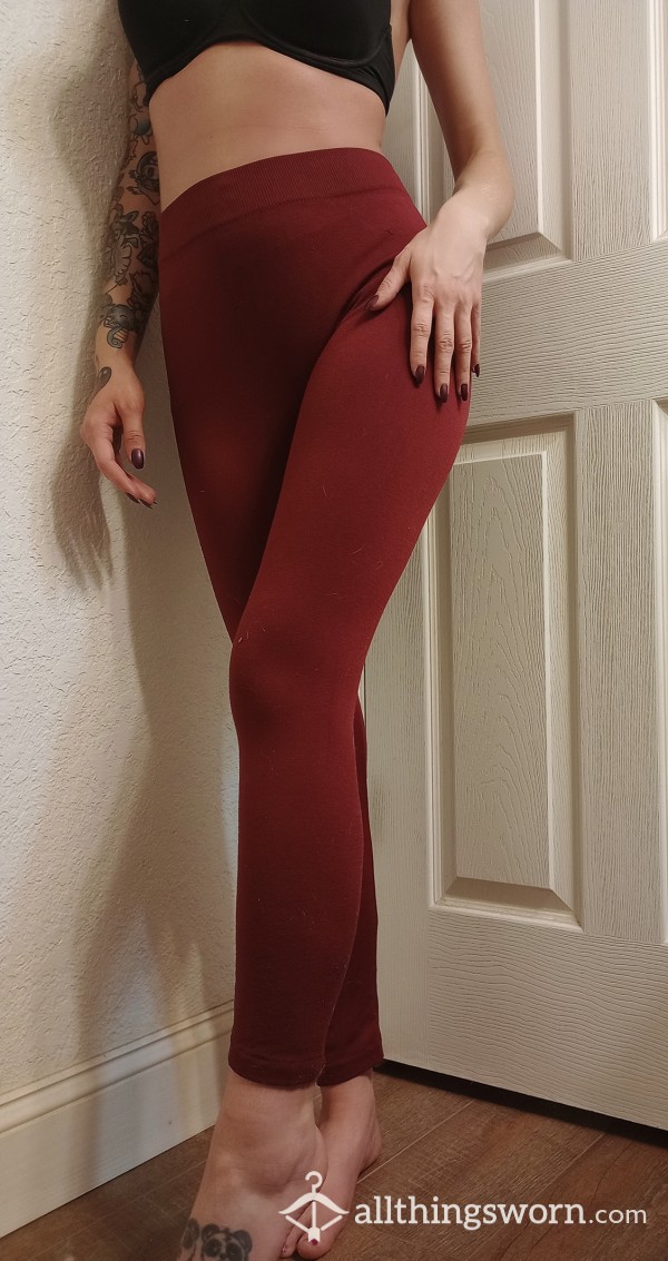 Burgundy Leggings