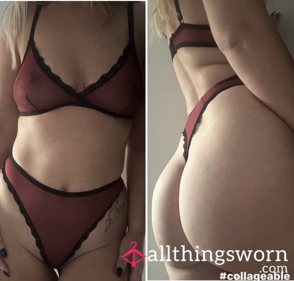 Burgundy Sheer Set