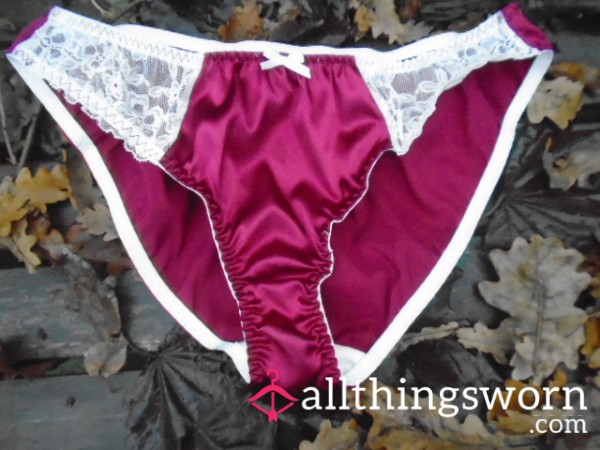 😏SOLD😏 Burgundy Silky Feel Panties