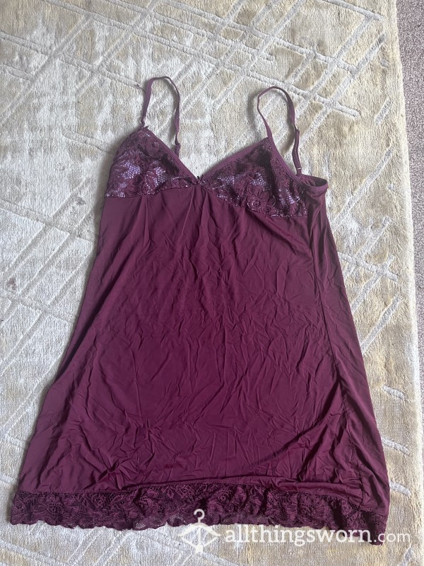 Burgundy Silky Nighty