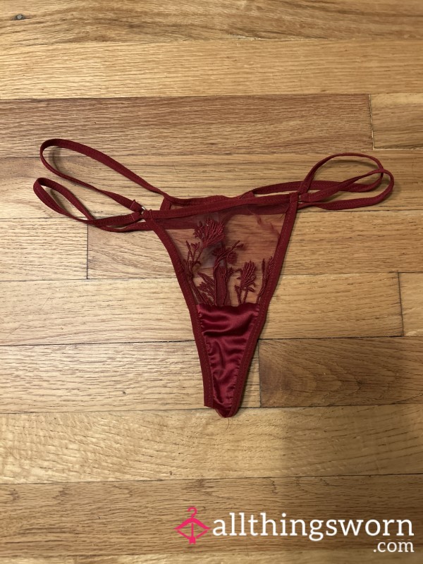 Burgundy Thong