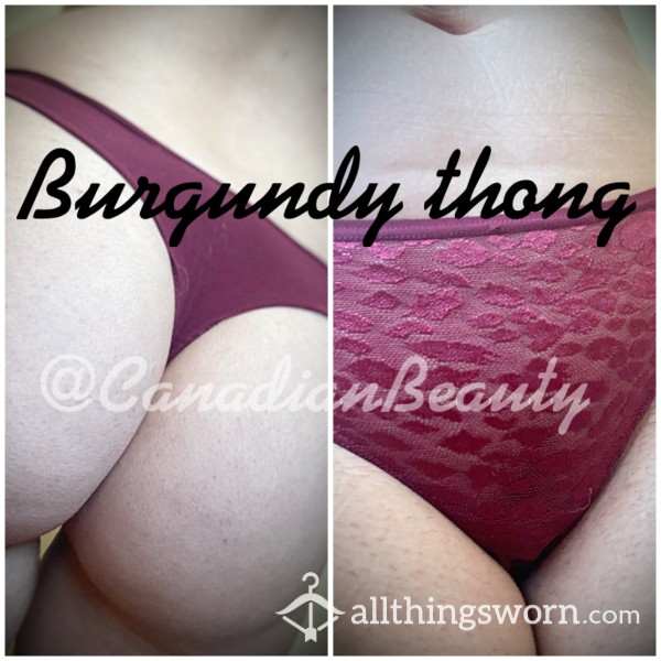 Tight Burgundy Thong ♥️