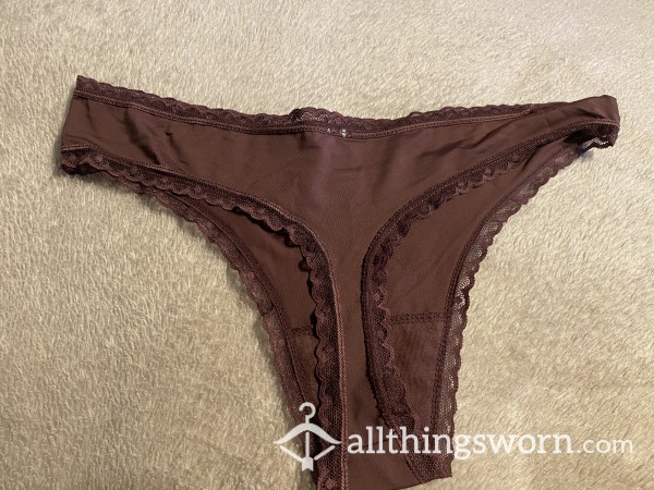 Burgundy Thong - Soft Satin Feel