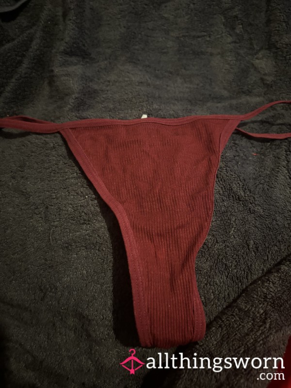 Burgundy Thongs👀