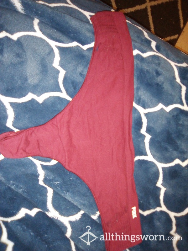 Burgundy Victoria Secret Thong XL