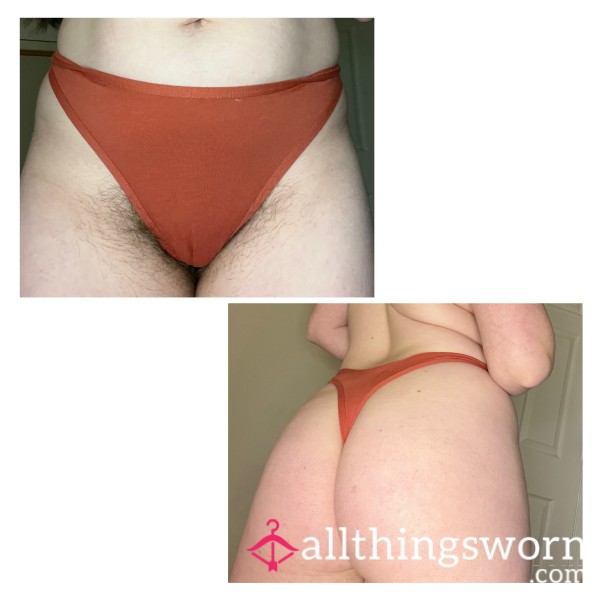 Burnt Orange Cotton Thong