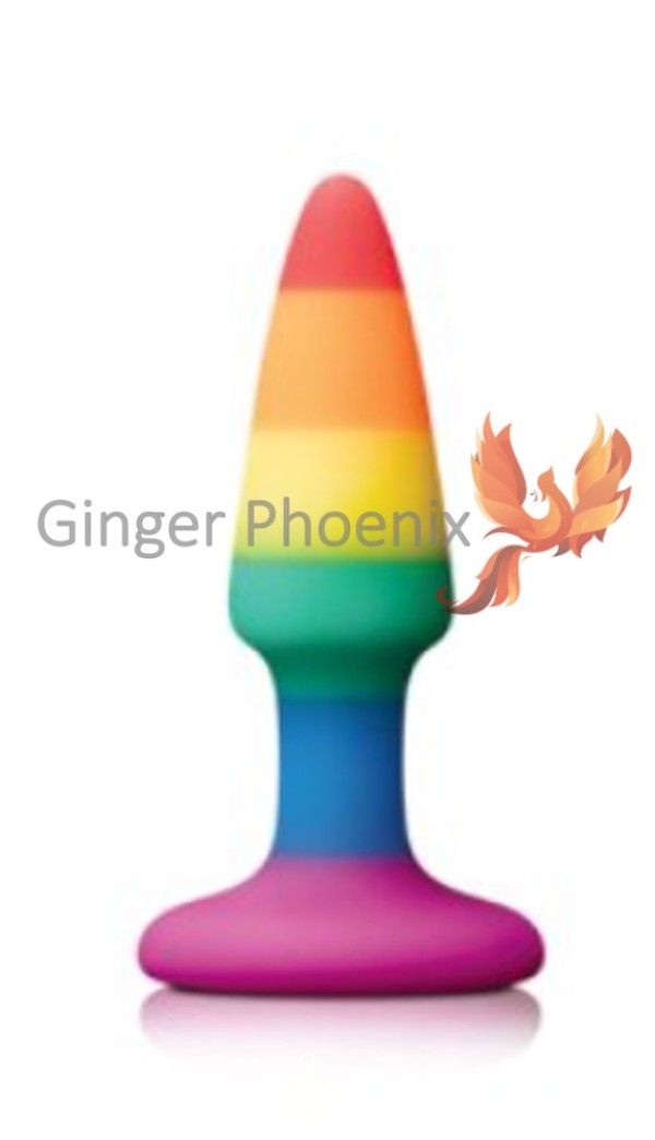 Bu*t Plug!  Xx  Rainbow Pride A**l-Safe Flared Bu*t Plug!  Xx  Small Size, Accessible For All Booties!  ;) Xx   Lovingly Prepared In My Pu**y, Just For You!  ;) Xx