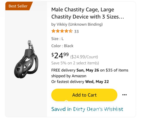 Buy Me A C*ck Cage