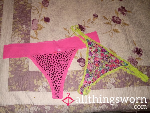 XXL Thongs -pink Leopard & Lace Flor*l