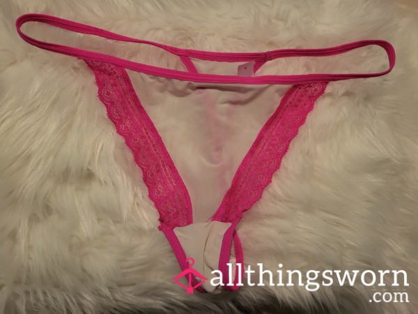 G5: XL Pink And White Gstring