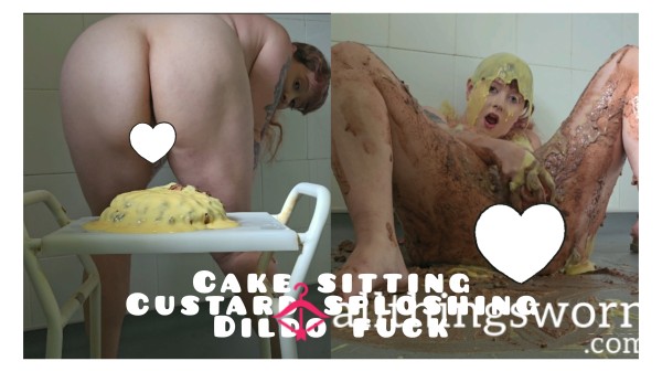 Cake Sploshing WAM Custard Di**o F**k Orgasm