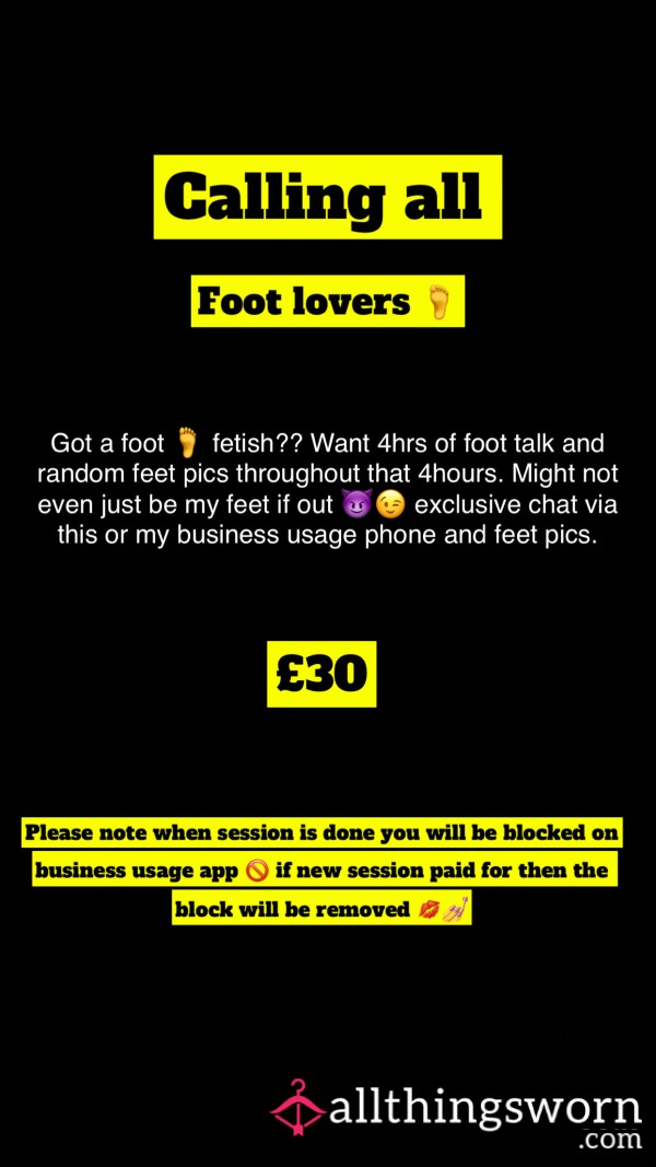 Calling All Foot Lovers