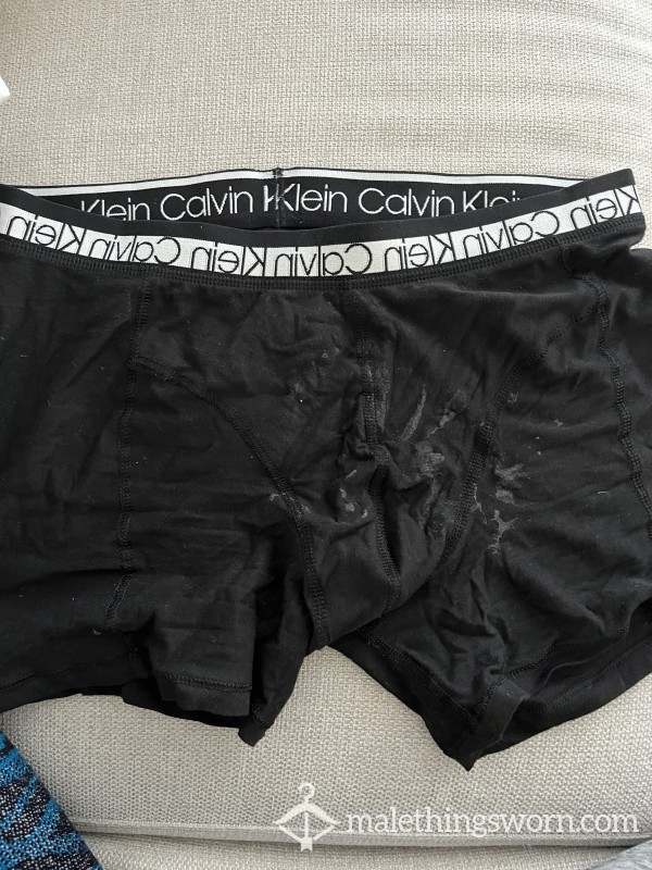 Calvin Briefs With C*m Stains