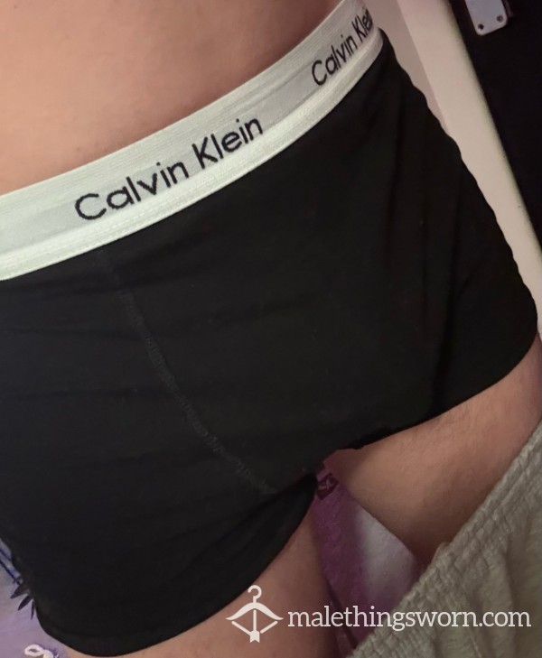 Calvin Klein Black Boxer Trunks (Size M) - C*m Stained