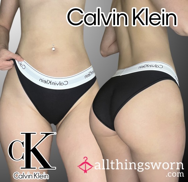 Calvin Klein Black Cotton Panties