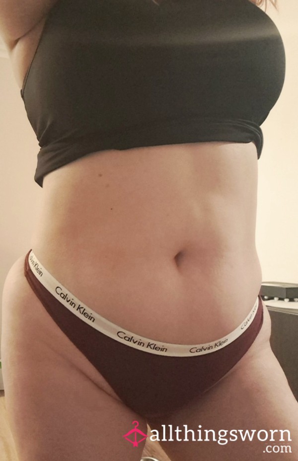 Calvin Klein Burgundy Thong