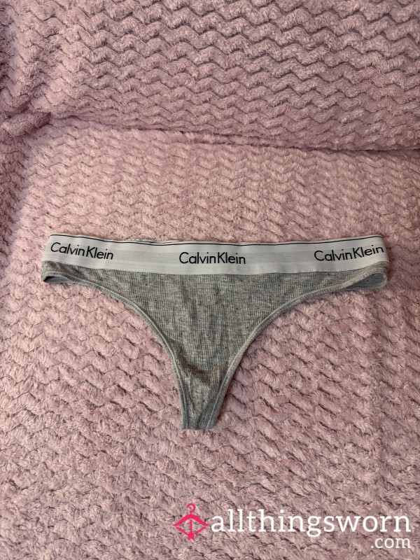 Calvin Klein Cotton Thong Grey