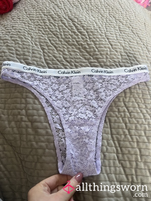 Calvin Klein Lilac Fuller Back Lace Panties 😈💜