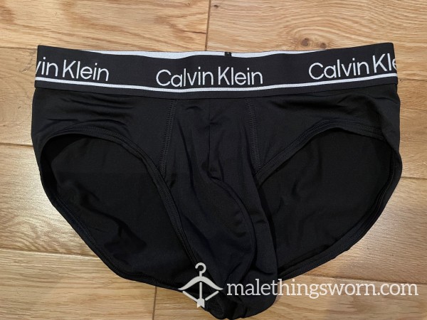 Calvin Klein Microfiber Tight Fitting Black Hip Briefs (S) Ready To Be Customised For You!