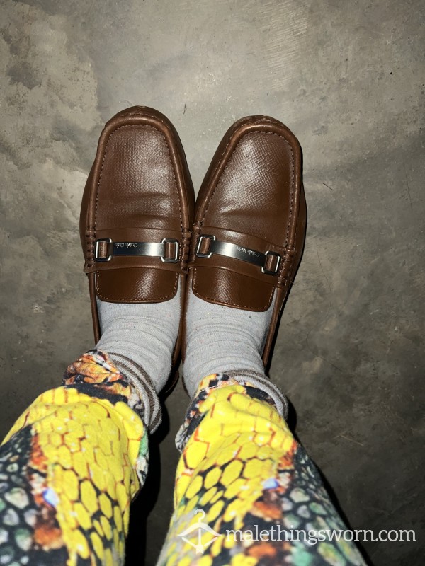 😎MR. BOSS'😎 Calvin Klein OFFICE WORKER Business Casual Brown Slip On