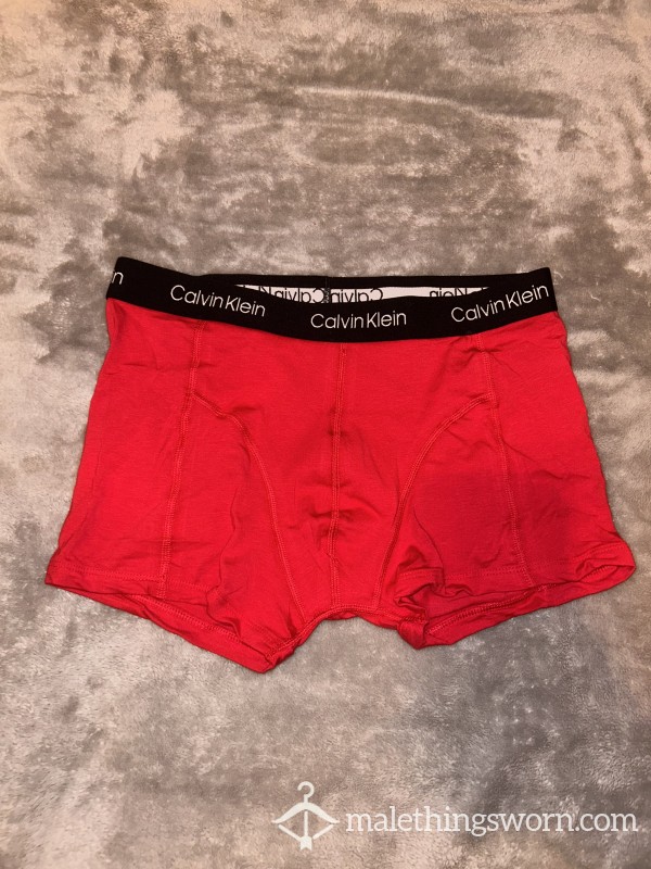 CALVIN KLEIN RED BOXERS