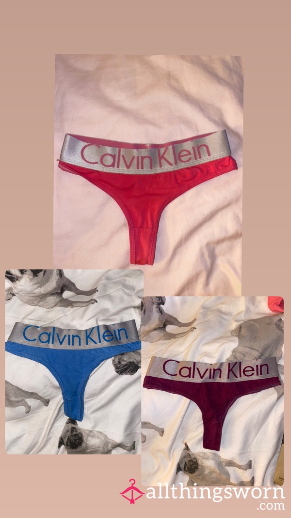 Calvin Klein Thongs Pink Blue Or Burgundy ⚡️