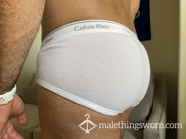 Calvin Klein White Briefs M Or L