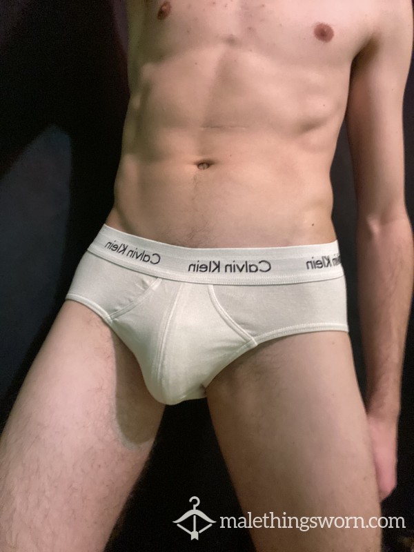 Calvin Klein White Briefs Men Bulging