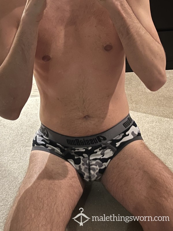 Camo Grey Aussieb*m Briefs Medium