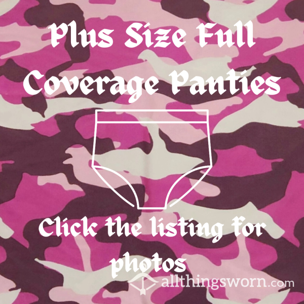 Plus Size ☆ Full Coverage ☆ Camo Print ☆ Panties