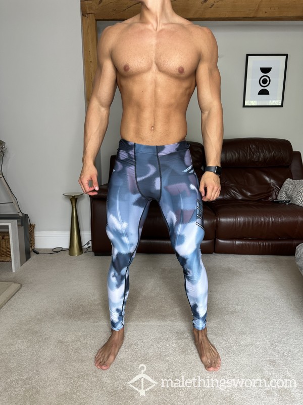 Camouflage Blue Compression Pants