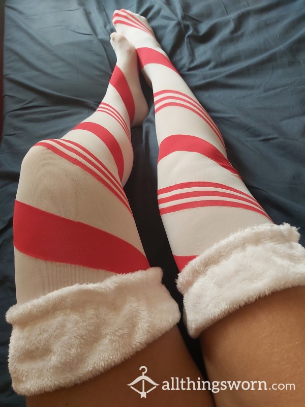 Christmas Candy Cane Stockings Large!