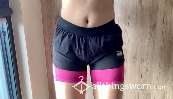 Canterbury Pink Black Sports Shorts XX #sweatwithanya