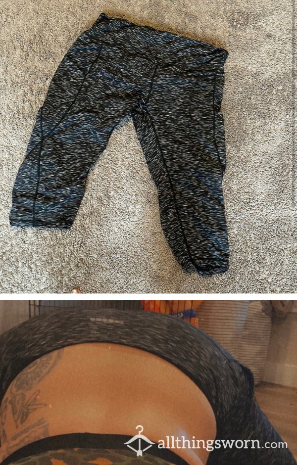 Capri Leggings.  Well Worn