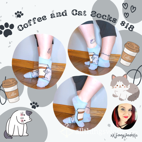 Cat's And Coffee Socks