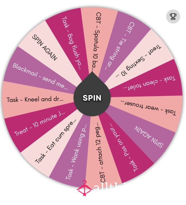 CBT, BM, Tasks, Treats Wheel Spin ❤️‍🔥