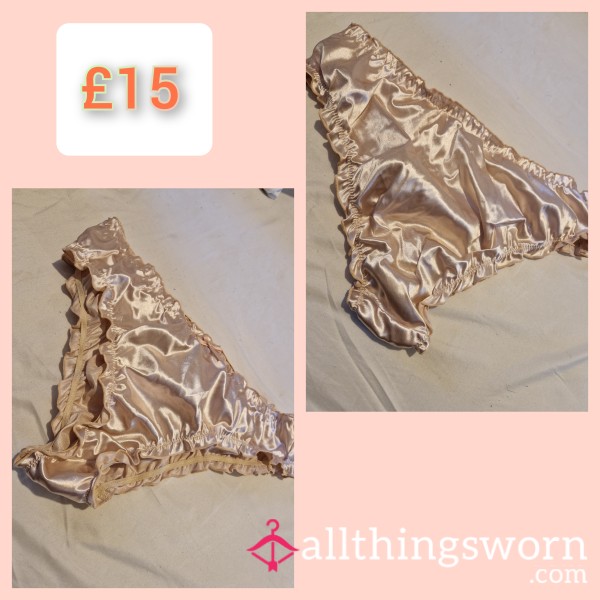 Champagne Coloured Satin Full Brief