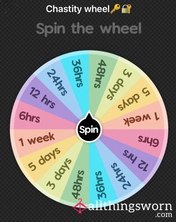 🔐🔑Chastity Wheel🔑🔐 6hrs - 1 Week