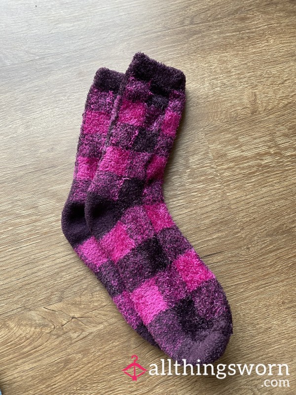 Checkered Fuzzy Socks