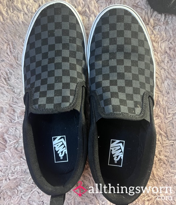 🖤🩶 Checkered Slip On Vans ♡ Size 5 UK ♡ Tracked Shipping Available ⚓️